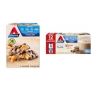 Atkins Caramel Chocolate Nut Roll Snack Bar, Protein Snack, High in Fiber, 2g Zucker, 16 Count & Milk Chocolate Delight Protein Shake, 15g Protein, Low Glycemic