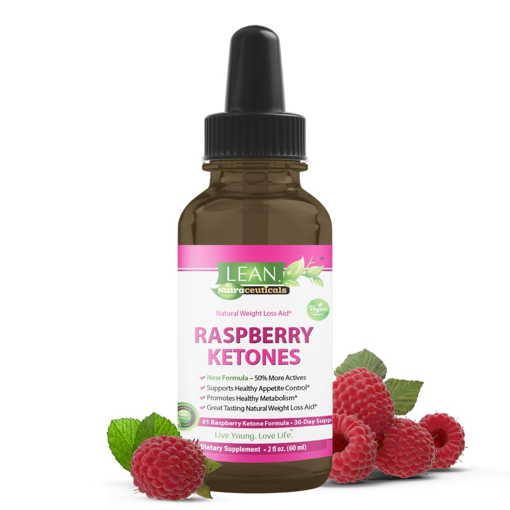 Lean Nutra Keto Drops – integratore di chetoni lampone per le donne e gli uomini, Supporta il metabolismo e Cravings, Vegan Liquid Formula con ACV, Tè verde, African Mango – 60ml