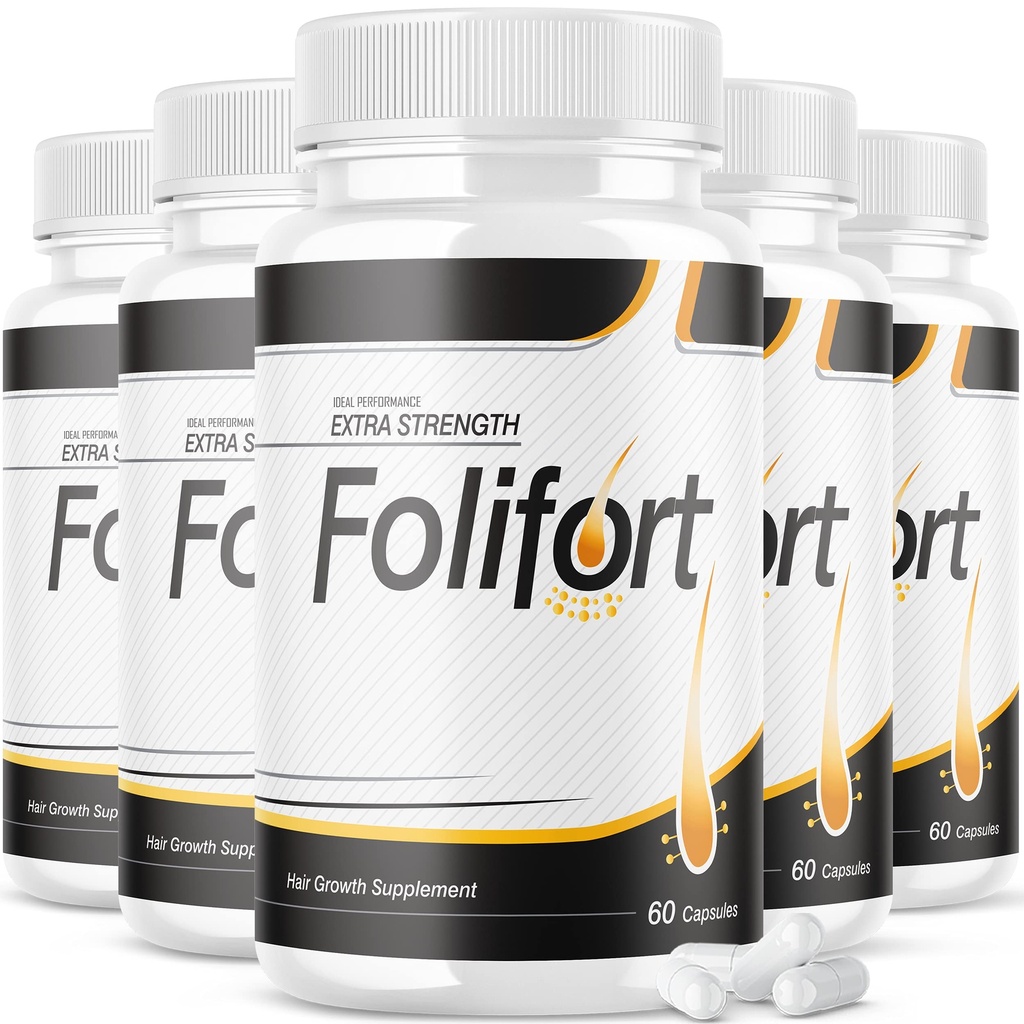 PERFORMANCE IDEALE (5 Confezione) Pillole di crescita dei capelli Folifort Felfort Extra Strength Vitamins Recensioni Fornitura (300 capsule)