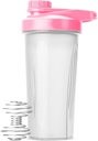 Mr. Pen Shaker Bottles - 28 oz, Pink Protein Mixer Bottle with Whisk Ball, Shaker Bottles for Protein Shakes