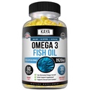 Kaya Naturals Omega 3 Supplement - Nature Made Omega 3 Fish Oil - 100% reines Meer-gehämmertes Pelagic Fish Oil mit keinen Fisch Nachgeschmack - 60 Count Softgels
