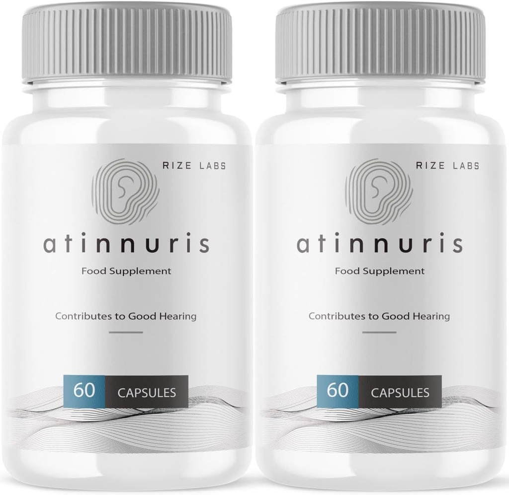 (2 Pack) Atinnuris Capsules, Atinnuris Nahrungsergänzung, Atinnuris zu helfen, Ear Nerves zu beruhigen, Atinnuris gesunden Hören zu unterstützen, Atinnuris Erweiterte Formel Pillen, Atinnuris Bewertungen (120 Kapseln)