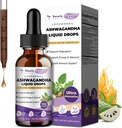 Totaria Liposomal Ashwagandha Liquid Drops, Ultra Strength Ashwa Root Extract Supplement with Shilajit, Ginseng, Magnesium, Soursop, L-Theanine, 60ml