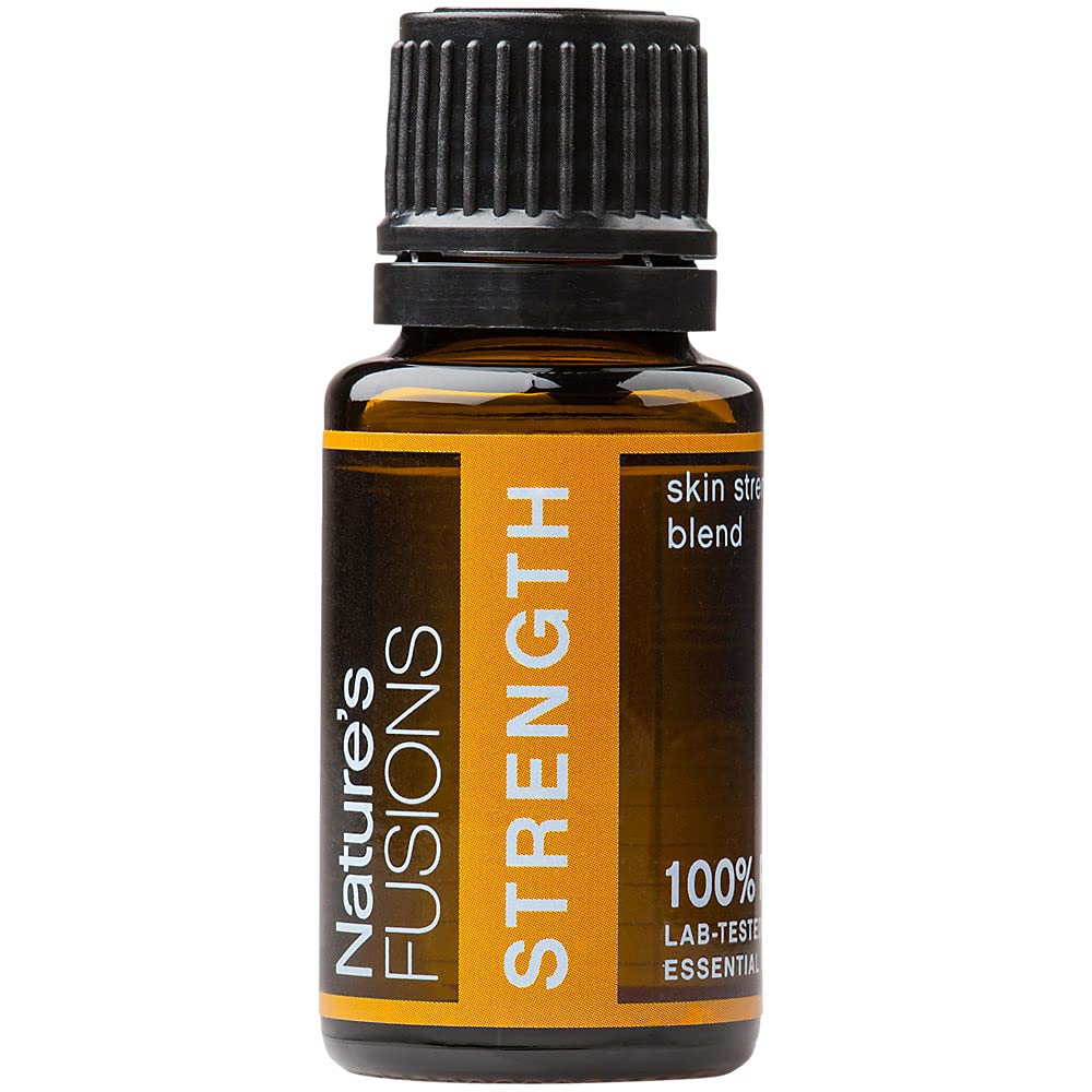 Nature's Fusions Strength, 100% reine und natürliche ätherische Ölmischung für Aromatherapie und topische Verwendung, .5 Fl Oz (Pack von 1) (15 mL)