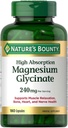 Nature's Bounty High Absorption Magnesium Glycinate 240mg 180 Kapseln
