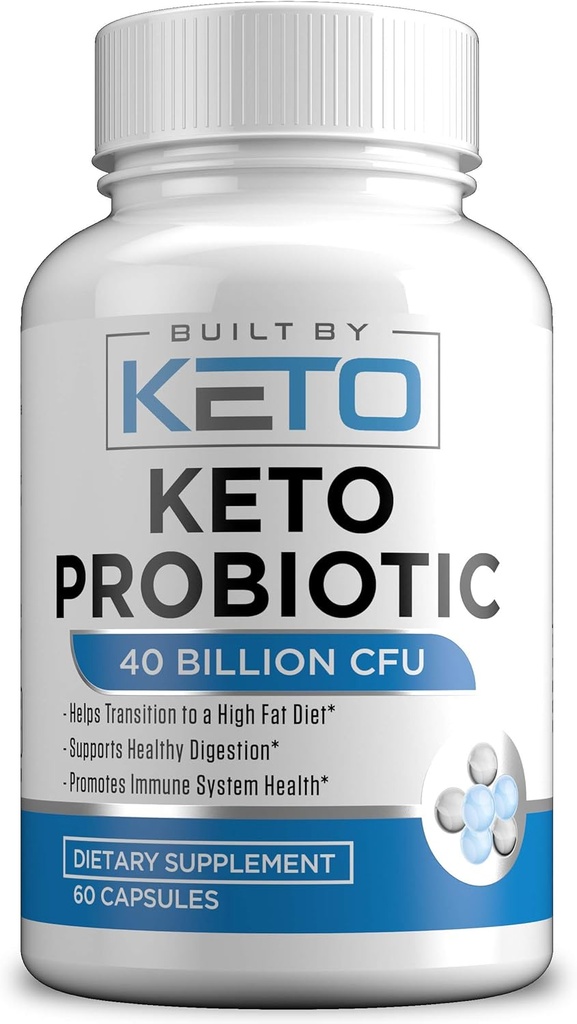 Keto Probiotics mit Prebiotic - Digestive & Gut Health - Unterstützt okziale Verstopfung, Durchfall, Gas & Bloating - Probiotika für Frauen & Männer - Ketogene Ernährung Probiotic - 60 Kapseln