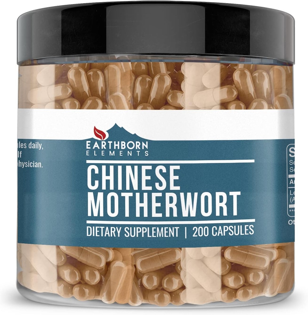Earthborn Elements Chinesisches Mutterwort 200 Kapseln, rein und unverdünnt, keine Zusatzstoffe