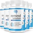 (5 Pack) Soluzione di memoria per la funzione di salute del cervello cognitivo avanzato di memoria Focus Max Concentrazione Richiamo Supplemento (300 capsule)