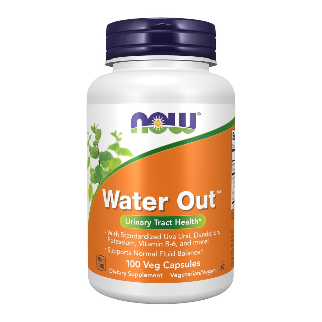 JETZT Nahrungsergänzungsmittel, Wasser aus mit standardisierten Uva Ursi, Dandelion, Kalium und Vitamin B-6, 100 Veg Kapseln