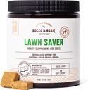 Rocco & Roxie Dog Urine Neutralizer pour pelouse, Green Grass Savers pour les taches d'urine de chien, UTI Health & Bladder Control Supplément avec D-Mannose, vinaigre de cidre de pomme et DL-Méthionine, 90ct Soft Chews