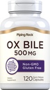 Piping Rock Ox Bile Supplement 500mg | 120 Capsules | Digestive Enzyme | Non-GMO, Gluten Free