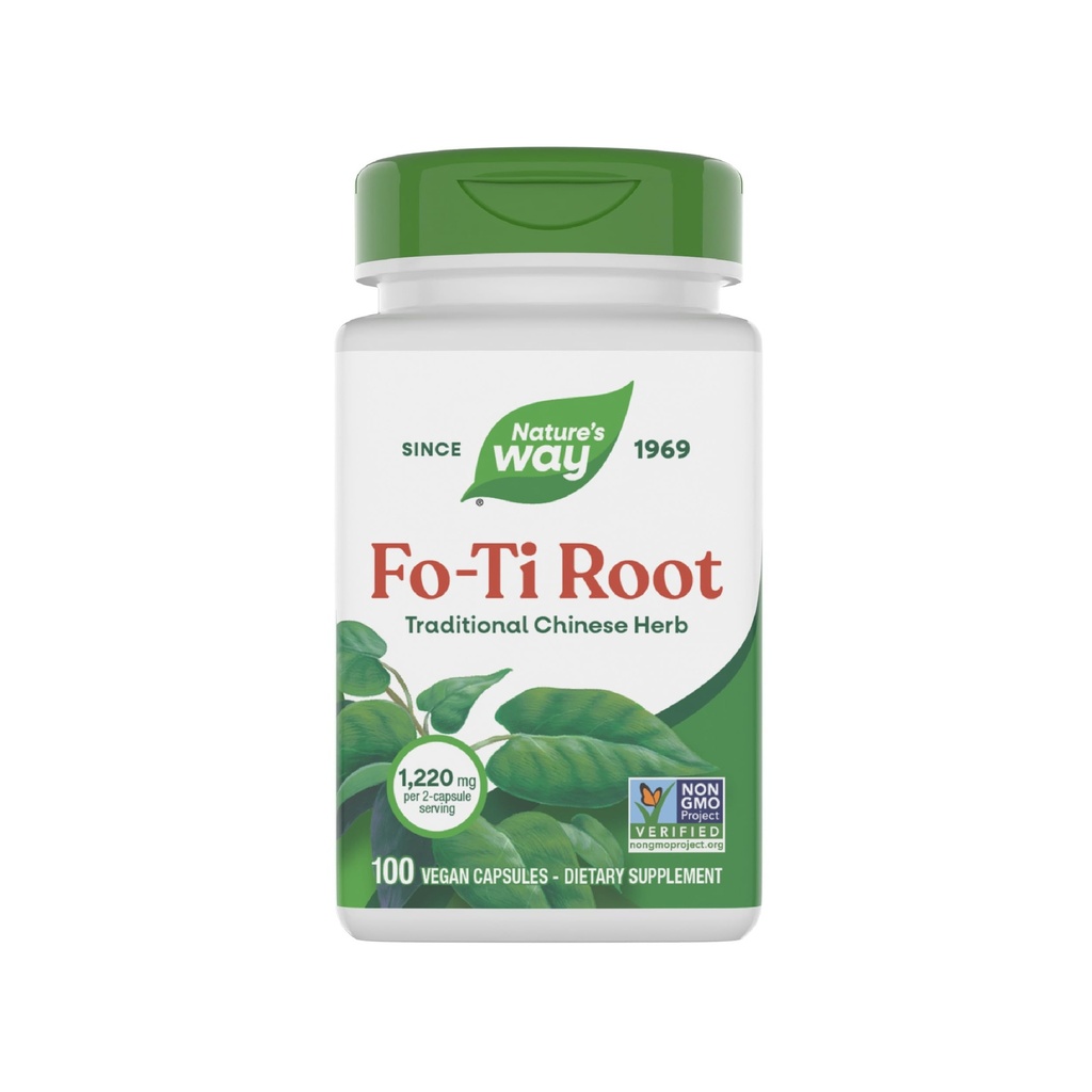 Nature's Way Fo-Ti Racine, Herbe traditionnelle chinoise, 1,220 mg par portion, 100 Capsules végétaliennes