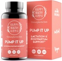 Happy Healthy Hippie Pump It Up Lactation Supplement – postnatale Vitamine für Frauen Stillen | Unterstützt Brustmilchversorgung Erhöhung | Fennel Seed, Kamille, Mutterwort, Himbeer Blatt | 60 Ct