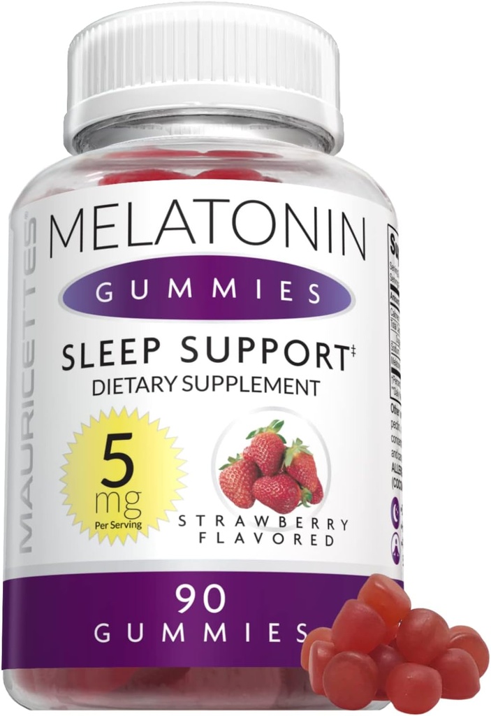 Melatonina Gummies per bambini e adulti - 5mg Sleep Support Aid per una migliore qualità del sonno, Great-Tasting, ideale per bambini, adolescenti e adulti 90 5 mg di pancia