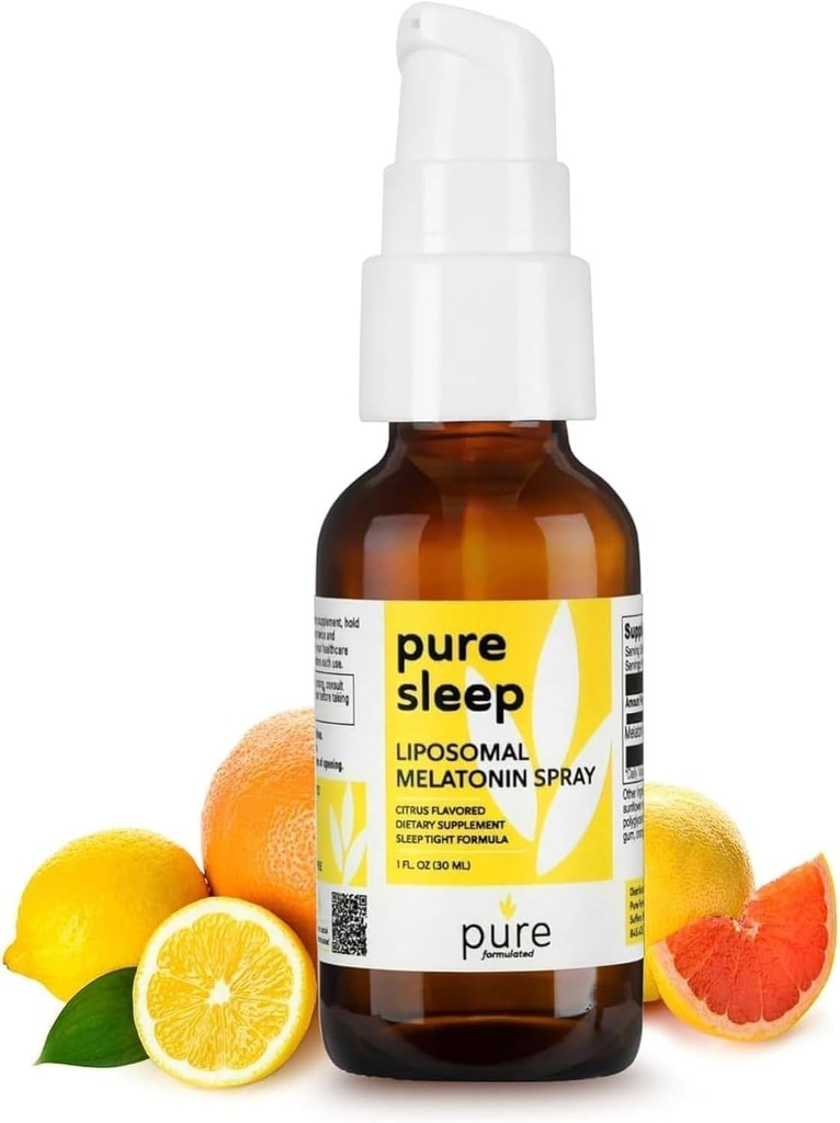 Schlaf Liposomal Melatonin Spray – Oral Sleep Spray Fast-Acting Sleep Aid & Immun Support – Citrus Flavor, Alkoholfrei, Glutenfrei – 30ml Melatonin für Erwachsene & Kinder