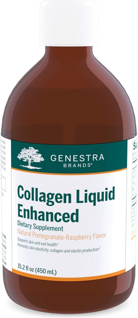 Genestra Brands Collagen Liquid Enhanced - Supplément Biotin, Collagen & Zinc - 45 portions