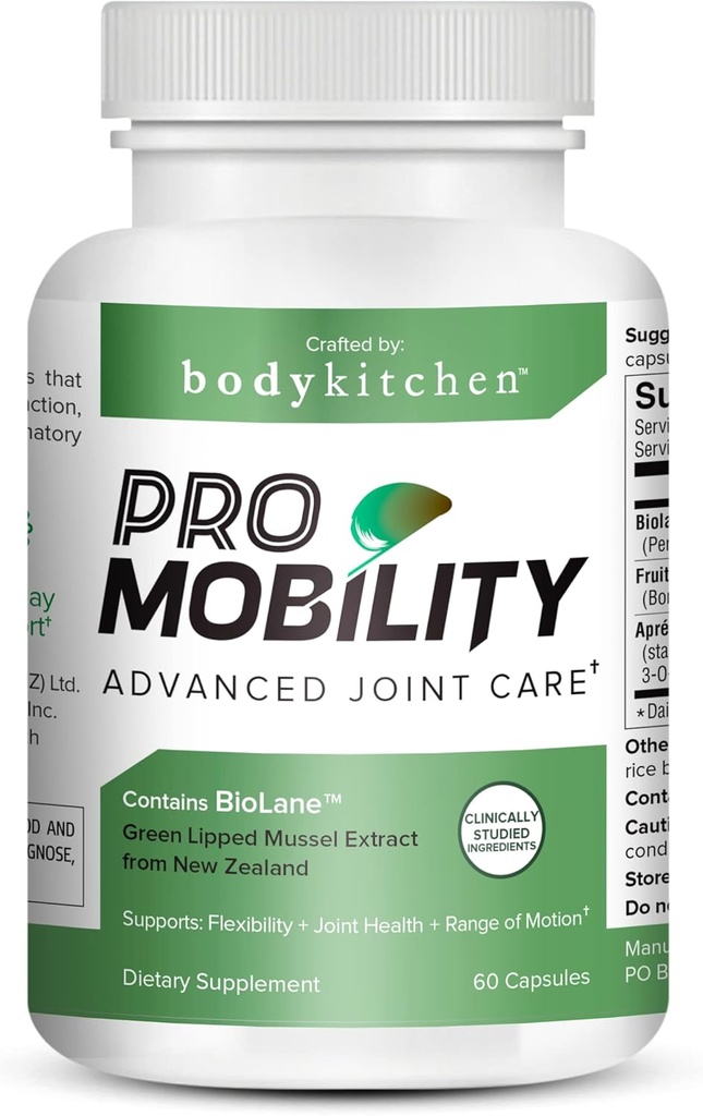 Joint & Muscle Support – 1050 mg Green-Lipped Mussel Extract, FruiteX-B® & Boswellia for Mobility & Comfort (60 capsule)
