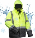 toolant 100% wasserdichte sicherheitsjacken für Herren, Hi Vis Reflective Work Jackets, Construction Rain Coats for Cold Weather