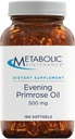 Metabolic Manutenzione Primrose Olio Capsule - 500 Milligrammi, Freddo Pressato GLA + LA (180 Softgels)
