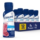 Assicurare Liquid Clear Nutrition Drink, 0g di grasso, 8g di proteine, Blueberry Pomegranate, 10 Fl Oz (Pack of 12), Bottiglia, senza glutine