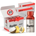 Ryde: Energize Shot | Tropical Flavor | Green Tea Caffeine, Taurine, Ginseng Extract & B Vitamine | 0 Kalorien, 0 Zucker | 2 FL OZ Schüsse | Erhöht Energie* (24 Pack)