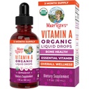 MARYRUTH'S Organics USDA Organic Vitamin A Liquid Drops | 3 Month Supply | Bone Health for Ages 14+ | Essential Vitamin | 750mcg per Serving | Sugar Free | Vegan | Non-GMO | Gluten Free | 1oz