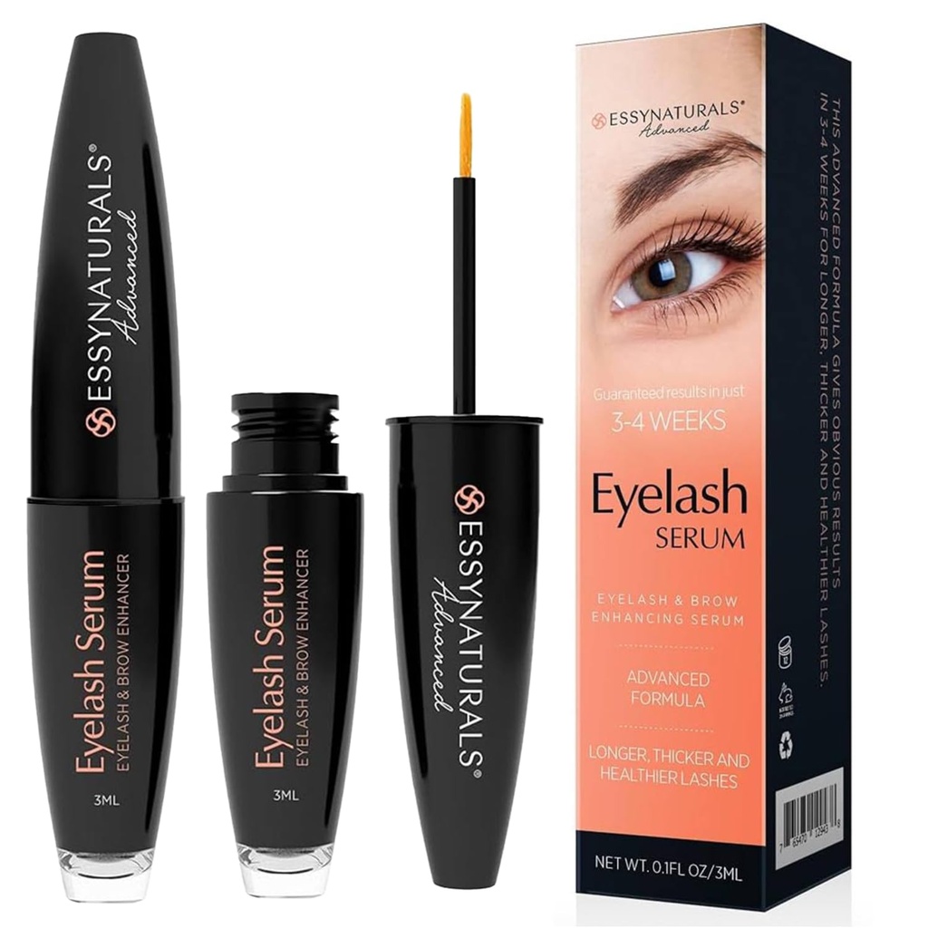 Essynaturals Premium Wimpernwachstum Serum für längere, Fuller, Thicker Lashes