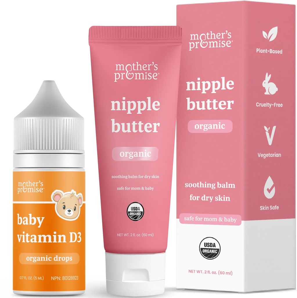 Promise mamma capezzolo burro & Baby Vitamin D3 gocce