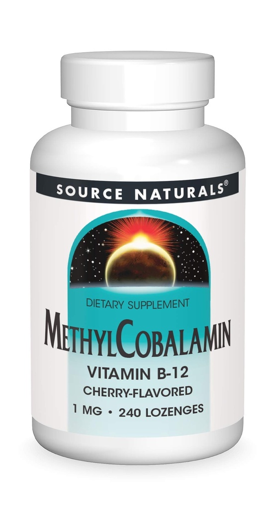 Quelle Naturals MethylCobalamin Vitmain B-12 Cherry-Flavored, 1 mg - 240 Lozenges