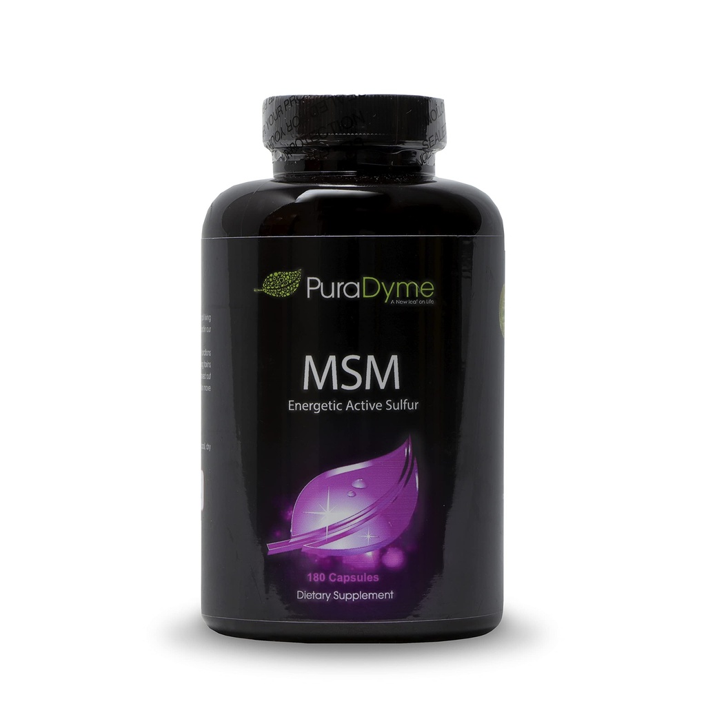 PuraDyme MSM avec mélange alimentaire entier Cofactor – 180 capsules végétaliennes