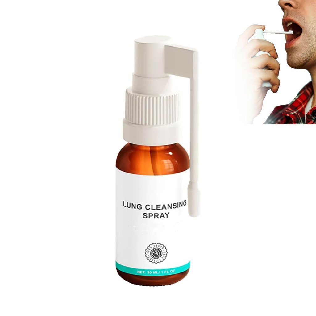 Spray de nettoyage pulmonaire, Spray de nettoyage pulmonaire Herbal, Herbal Lung Cleanse Mistm, (1PCS)