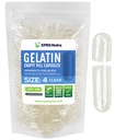 XPRS Nutra Größe 4 Leere Kapseln - 500 Count Small Clear Leere Gelatine Kapseln - Pillen DIY Kapsel Füllung - Fillable Pure Bovine Pill Gel Kapseln für Do-It-Yourself Ergänzungen