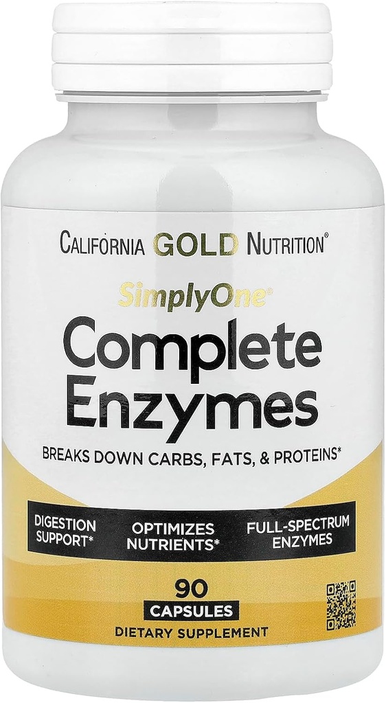 SuperNutrition Simply One Complete Enzyme Spectre, Soutien à la digestion, Emballage May Vary, 90 Compte, 10033739001243