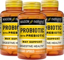 Probiotico naturale Mason con Prebiotico, alimentazione di 120 giorni per la funzione digestiva normale & salute Gut migliorata, 3 Pack