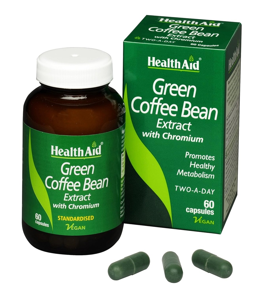 HealthAid Green Coffee Bean Extract 60 Vegan Kapseln