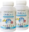 Eniva Omega-3 Huile de poisson Haute EPA/DHA Huile de poisson Premium Supplément quotidien 2 Pack (240 capsules)