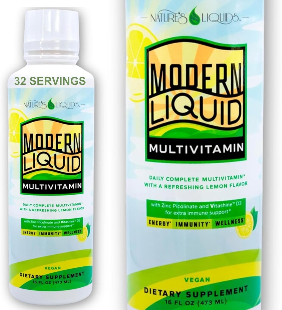 Liquidi naturali - Multivitamina liquida moderna per le donne e gli uomini | Vegan | per l'immunità, l'energia e il benessere