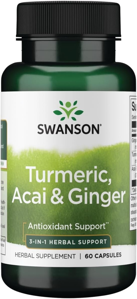 Swanson Full Spectrum Turmeric Acai & Ginger 60 Kapseln