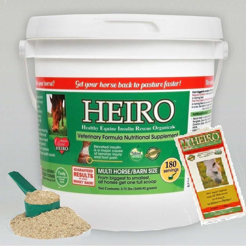 Heiro Healthy Equine Cavallo Isolante Resistant Rescue Organicals 40 giorni di alimentazione e libretto informativo gratuito