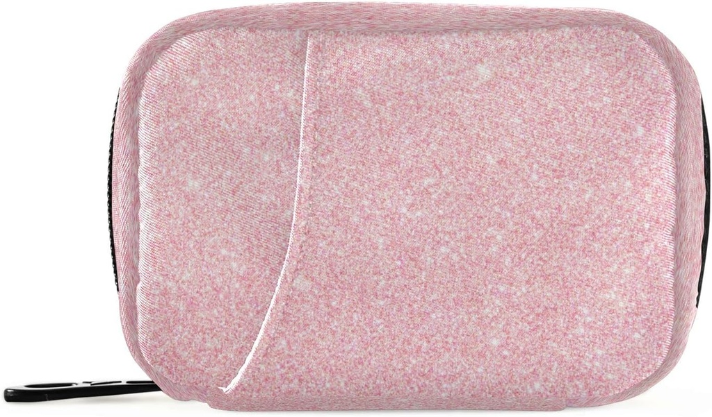Pillet rose Pilcer Pill Organizer Case 7 Day Travel Pill Box with Zipper Portable Weekly Vitamine Medicine Supporter Pouch Bag