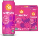 ZYN Kurkuma Wellness Getränk 6 (Pack), Gemischte Berry Flavored Kurkuma Getränk mit schwarzem Pfeffer, kein hinzugefügter Zucker, Low Carb & Low Calorie Getränk, Clean Alternative