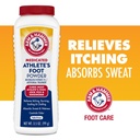 Polvere del piede dell'atleta del braccio e del martello - trattamento antimicotico per i piedi con la soda di cottura - allevia prurito, brucia e odore - Formula clinicamente provata - 3.5 oz 4 Pack (4)