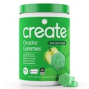Creatina Monoidrato Gummies per Uomini e Donne - Boost Focus, Forza e Endurance, Formula Anti-Melting, Vegan, Senza Glutine, Non OGM, 1.5 Grammo Creatina per Gummy (Sour Green Apple, 90 ct)