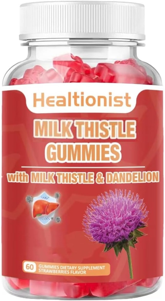 Gummies de chardon de lait pour nettoyer le foie, détox et réparer la formule de foie gras Gummies, extrait de chardon de lait.
