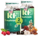 Magic Mushroom Gummi für Erwachsene I Veg Low Carb Lion's Mane Supplement I Mushroom Supplement | Chaga Cordyceps Shiitake Turkey | Kognitive & Immununterstützung Boost Energy Focus Mood | 2 Pack