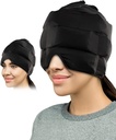 Headache e Migraine Relief Ice Cap| Patented Wearable Headache Relief Hat for Migraines, Chemo, Sinus Relief, Head Tension | Confortevole, Stretchy, Dark, Long Duration Cold Therapy