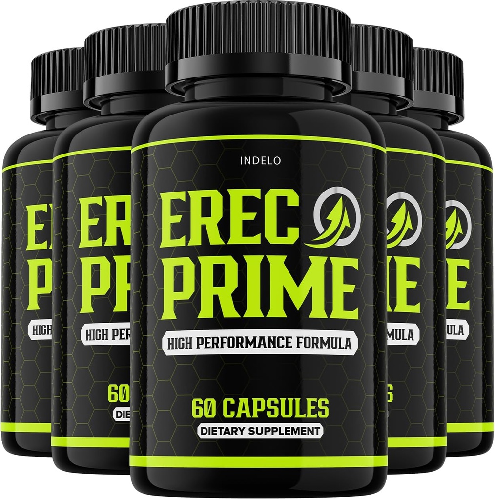 (5 Pack) Pillole ErecPrime per gli uomini, Erec Prime Supplementi ad alte prestazioni, Erec Prime Advanced Formula, ErecPrime Recensioni, ErecPrime24 (300 capsule)