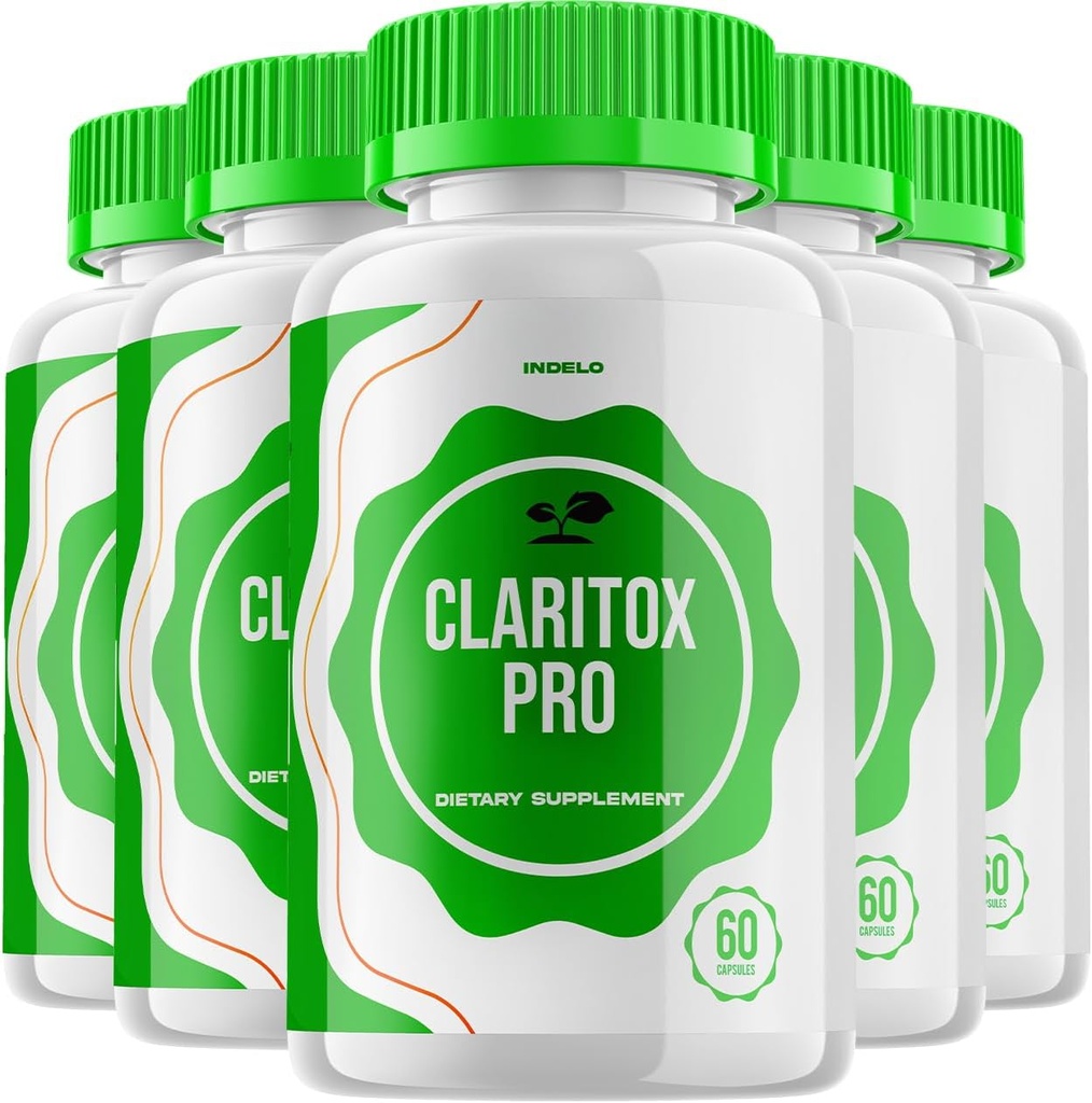 (5 Pack) Claritox Pro per le capsule Vertigo, Claritox Pro per le recensioni Vertigo, ClaritoxPro per il supporto Vertigo Supplemento massima resistenza pillole di formula Nootropic Claritox Pro per la memoria (300 capsule)