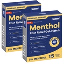 Sumifun 5% Menthol Pain Relief Patchs - 30 Compte Douleur Patchs pour Neck, Shouder, Elbow, Knee & Back Pain Relief - Lower Back Pain Relief Products - Menthol Force maximale Douleur Relief Patchs