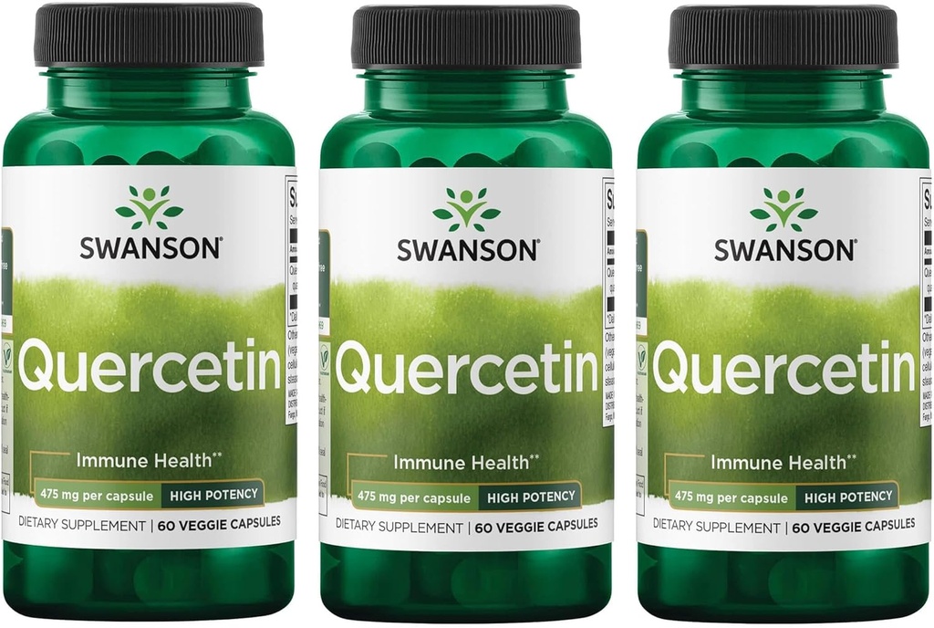 Swanson High Potency Quercetin - Antioxidant Defense - (60 Veggie Kapseln) 3 Pack